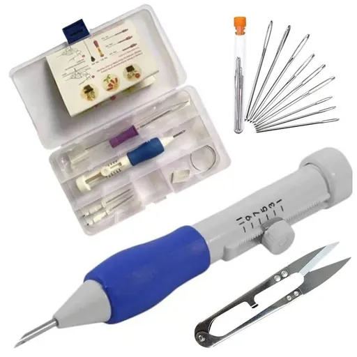 9 pcs Punch Needle Embroidery Kits Magic Embroidery Pen DIY Embroidery Punch Punch Needles DIY Craft for Embroidery Threaders DIY