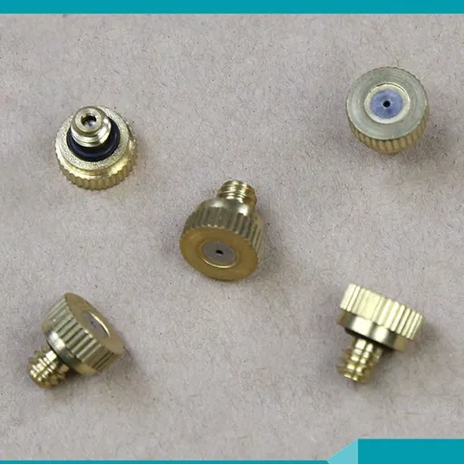 10Pcs Outdoor Cooling System Nozzles Brass Misting Nozzles with Rust Resistant Material