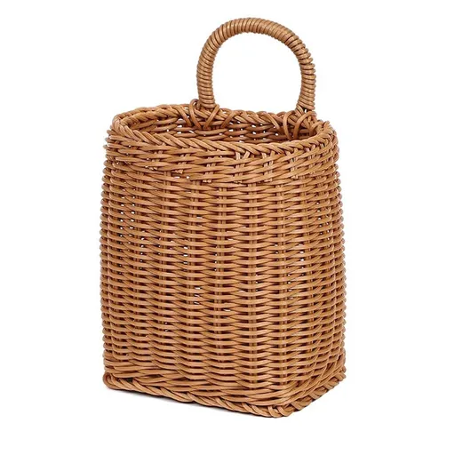 Vintage Wall Hanging Basket Kitchen Storage Basket Small Flower Basket Organizer - 12cm
