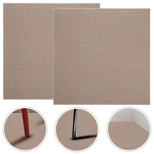 10-Pack Khaki Peel and Stick Floor Tiles with Polyester Backing and Anti- for Flooring