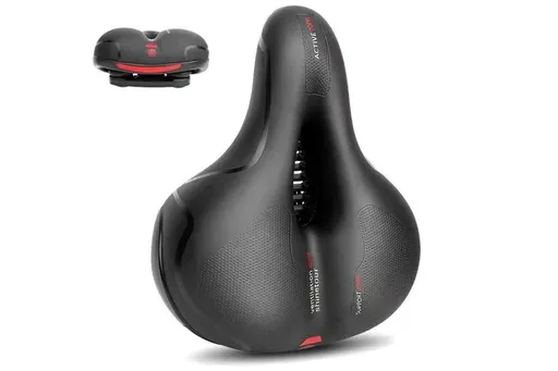 Air Cushion Shock Absorbing Mountain Bike Saddle Seat - Red
