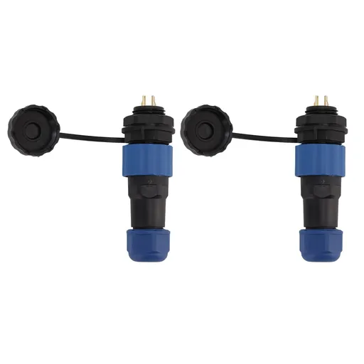 2Pcs SD16 IP68 Waterproof Aviation Connector SD16 Female Plug Male Socket G3/8 Thread SD16 2Pin Rear Nut