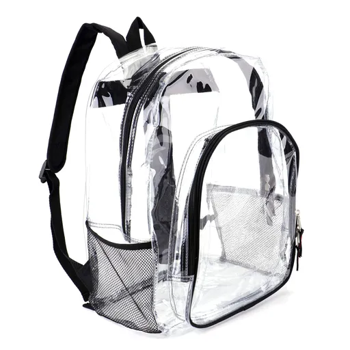 Clear Backpack See Through Backpack Heavy Duty Clear Backpacks Transparent Bookbag for School,Work,Security,College