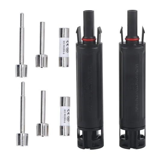 2Sets Solar PV Connectors Set IP68 Waterproof Anti UV 1000V Solar Built in Fuse Connector for Solar Cables/Controllers30A