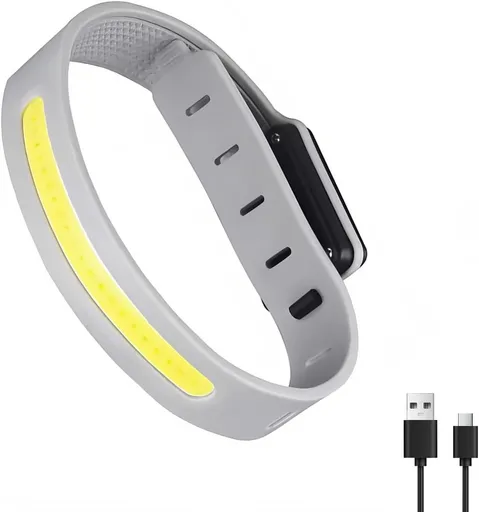 Lamp - Running Lamp - Bicycle Lamp - With reflective arm and wrist strap - 3 light modes - Rechargeable - Flashing outdoor lamp, a safe choice for running, jogging, cycling and walking in the dark.