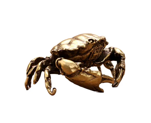 Brass Crab Statue for Gift-Brass Color