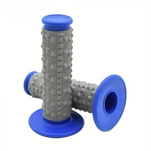 Art Forest Off Road Motorcycle Handlebar Grips Rubber Blue