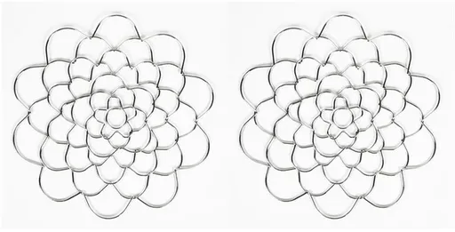 Flower Arrangement Holder Set - 2 Pieces - Flower Stand - Stainless Steel - Metal Wire Flower Arranger - Reusable - Flower Arranging Tool - Flower Grid Organizer - Suitable for Vases, Flower Stems and Bouquets - 15cm - Silver