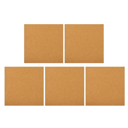 5Pcs Sound Insulation Cork Board Tiles with Self Adhesive Backing for Wall Decor