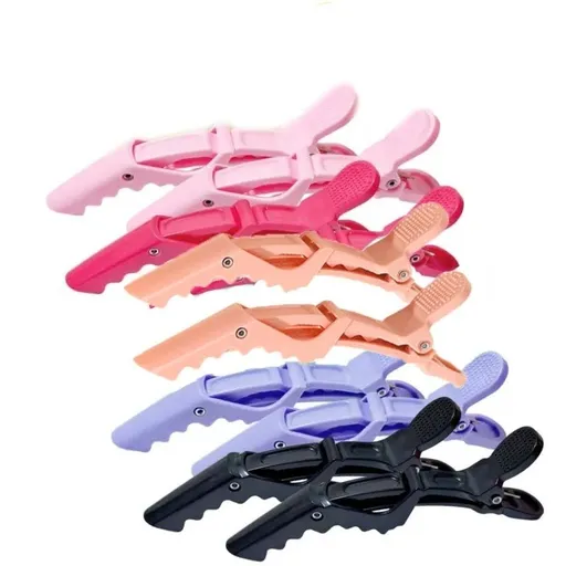 6pcs Hair Clips Crocodile Clip Hairdressing Clips, for Salon Styling