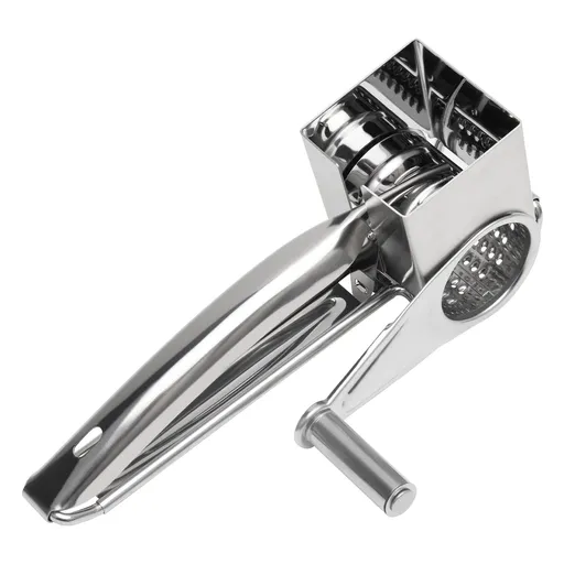 Rotary Cheese Grater Stainless Steel Handheld Rotating Grater Multipurpose Cheese Cutter with 1 Drum for Grating Cheese Vegetables