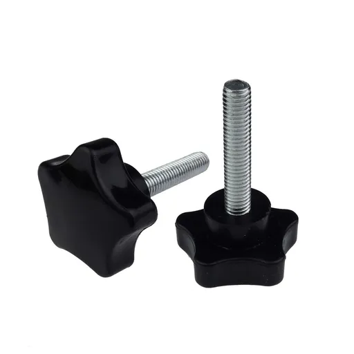 2 Pack Black 8mm(M8) x 40mm Thread Replacement Star Hand Knob Tightening Screw Quality Material Easy to Use