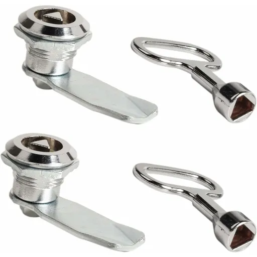 2 Sets Mailbox Lock 20Mm Furniture Lock Socket Lock With Triangle Key Locker Mailbox Security Zinc Alloy Triangle Key
