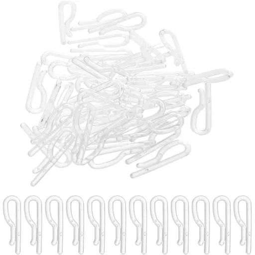 100pcs Plastic Tie Clips 36mm No-teeth Shirt Packing Clips for Travel and Storage