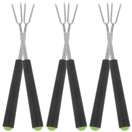6-Piece Adjustable BBQ Grill Utensils Set for Outdoor Cooking and Barbecue Grilling Essentials