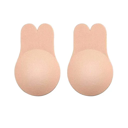 Adhesive Bra, Invisible Bra,Breast Lift Tape Reusable Breast Pasties Nippleless Covers Rabbit Ear for Women