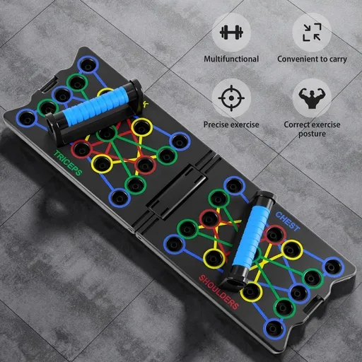 Multifunctional Folding Push-up Board, Home Fitness Push-up Stands, Versatile Home Exercise Equipment. It helps exercise and strengthen shoulders, chest, back, and triceps, improving overall fitness.