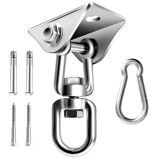 Heavy Duty Swing Hanger -Rotate Ultra Durable Hooks Hammock Hanging Kit Accessories for Punching Bag, Suspension Strap