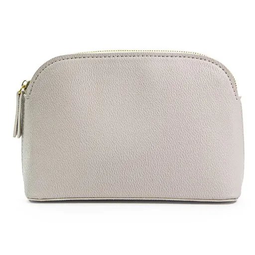 PU Leather Makeup Bag Waterproof Travel Storage. Beige