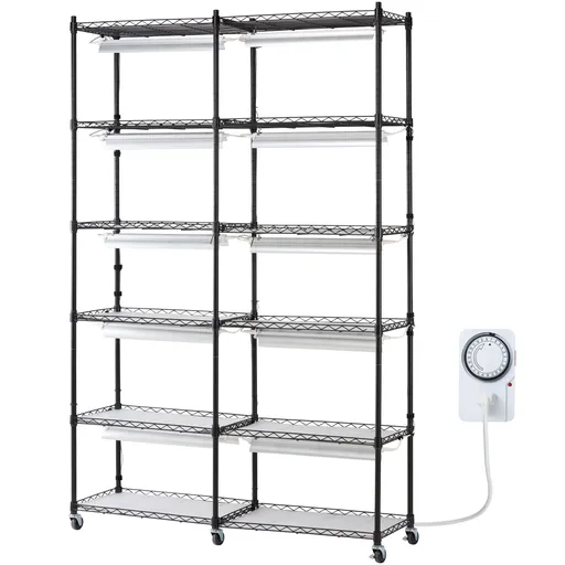 Plant Stand with Grow Light 6 Tiers 200W 59.1" Indoor Plant Grow Shelf