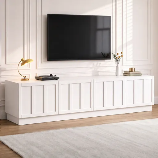 Artiss 180cm TV Unit Entertainment Cabinet Fluted Style Cable Management White