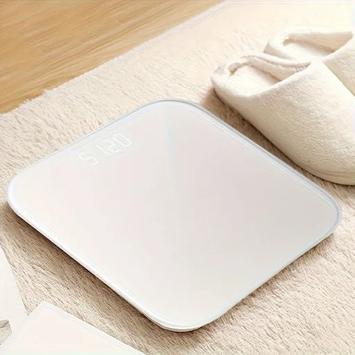 Digital Bathroom Scale, Highly Accurate Body Weight Scale with Backlit LED Display, Measures Weight up to 400 Lb/180kg Without Batteries White (without Battery)