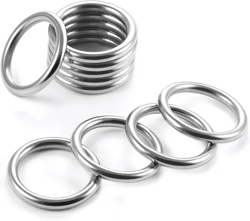 CooBigo 15pcs 1 Inch Stainless Steel Ring Buckle, Metal O Rings Buckles, Solid Welded Loop for Dreamcatcher Keyrings, Dog Collars, Macrame, Hanging Strap Slings