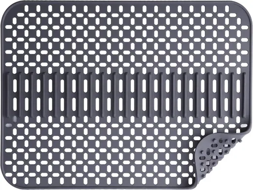 Silicone sink mat - sink protection - 1 piece - dark grey - 43x32 cm