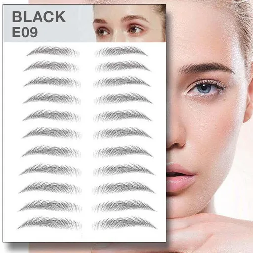 3D Waterproof Eyebrow Tattoo Sticker Hair-Like Natural Brows for Sparse Eyebrows - E09