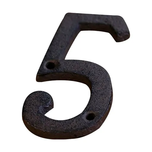 3 inch Iron House Number, Iron Black House Numbers for Outside, Metal Mailbox Numbers for Outside, Home Address Numbers for House, Matching Screws F