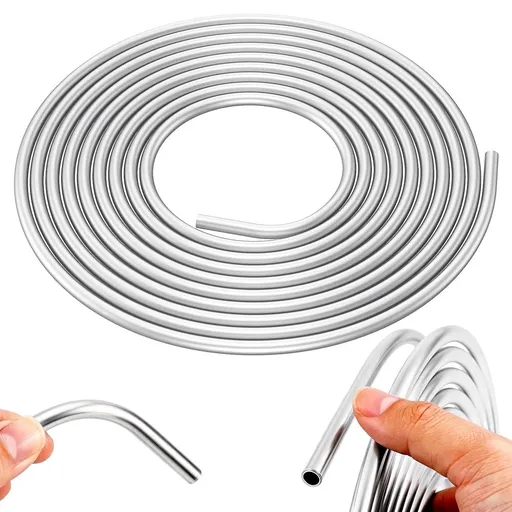 5/16 Inch 16FT 3003 Aluminum Alloy Fuel Line Tubing, 0.035" Wall 650 PSI High Pressure Hardline Coil for Car Fuel Systems & Transmission
