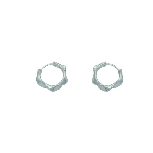 Sterling Silver Small Earrings for Women Trendy Gold Plated Chain Hoop Flower Dangle Drop Earrings