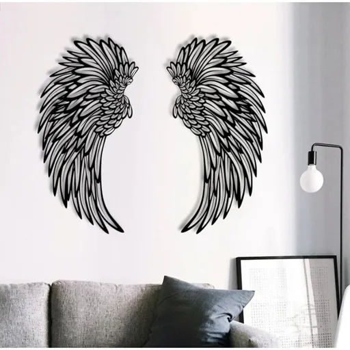 1 Pair Angel Wings Decorative Wall Decal Glowing Light Decorative Crafts Supplies For Children Girl Boys Bedroom Party