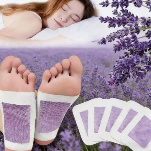 40pcs Traditional Herbal Lavender Detox Foot Pads Chinese Herbal Formula Foot Pads Soothe Feet Promote Blood Circulation Help Daily Relaxation Sleep Aid
