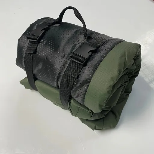High-quality moisture-proof thick portable camping dog bed suitable for medium / large / small dogs - durable polyester outdoor mat with handle foldable design suitable for travel home and camping trips camping bed.pitch green