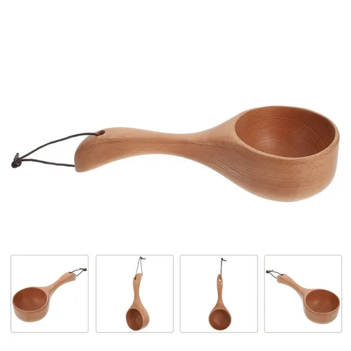 Multipurpose Yellow Wood Spoon for Home and Versatile 1Pc
