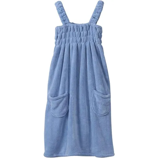 Women Bath Wrap Towel for Spa Shower Bath Robe Shower Cover Up Dressing Gown with Pocket, Quick Dry Bathrobe