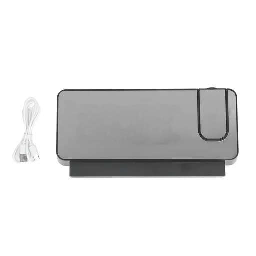 Digital Alarm Clock 180° Rotatable Projection 4 Level Brightness LED Mirror Display for Home Office Bedroom White Light