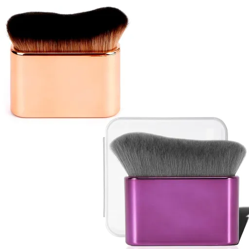 2pcs Self Tanner Brush & Kabuki Brush for Body - Self Tanning Applicator, Body Bronzer Brush for Fake Tan, Sunscreen, Makeup - Face & Body Foundation Brush