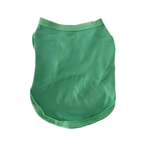 Cotton Pet Vest Dog Cat Clothing Small Large Pure cotton vest jelly green XS bust 30 back length 17cm