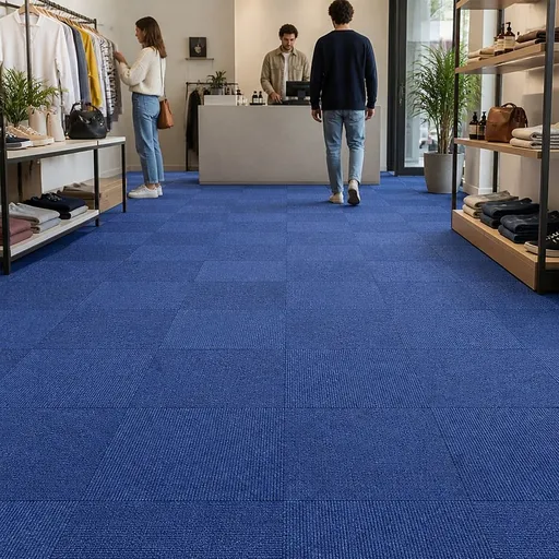 5m² Blue Carpet Tiles Set – Commercial & Domestic Flooring for Office, Retail, Home