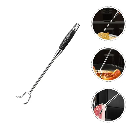 Practical Stainless Steel Meat Turner Hook for Home Barbecue and Cooking Tasks