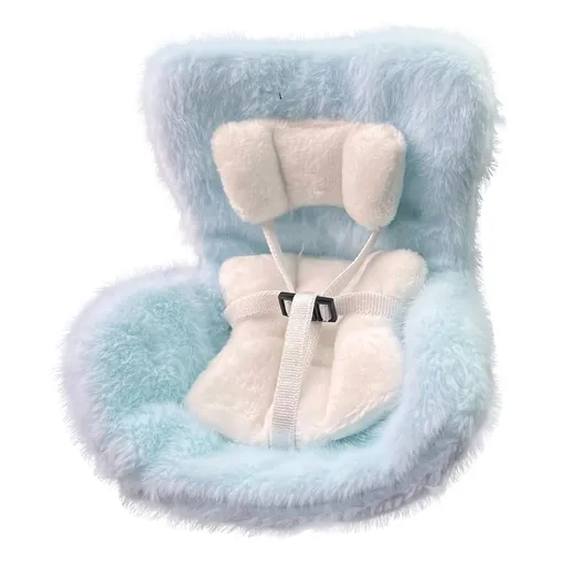 Doll Car Seat for Dolls with Air Vent Clip and Desktop Stand, Car Seat for Dolls Soft Furry Cushion, Cute and Functional Car Ornament, for Doll Fans, Collectors Pink