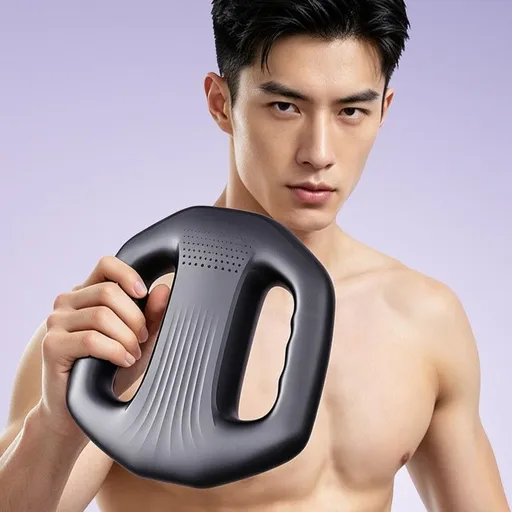 Dual Ring Vibration Massage Fascia Ring, Wearable & Handheld Dual-Use High-Power Fitness Massager—Black