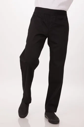 Lightweight Black M Slim Men's Chef Pants by Chef Works