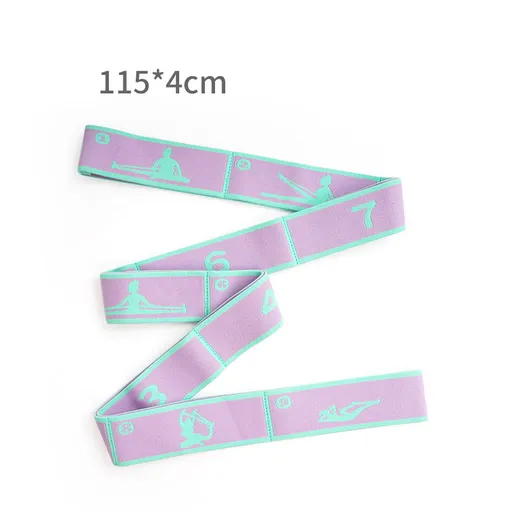 Pink and Blue 9-Loop Yoga Stretch Strap - Numbered Band for Flexibility and Physical Therapy