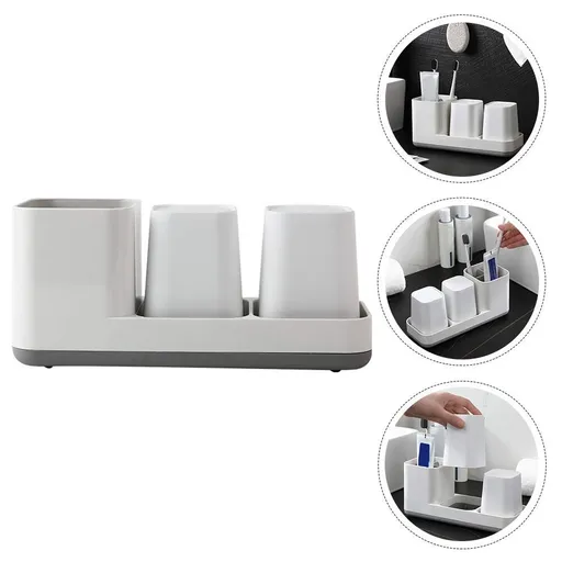 Toothbrush Holder Toothbrush Stand Holder Hanger Rack Stand Washroom Rack Clothes Hanging Rack 1-pcs