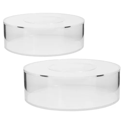 Round Acrylic Cake Stand Transparent Fillable for Dessert Display