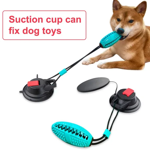 Heavy-Duty Suction Cup Anchor for Large Dogs – 360° Rotating Metal Ring, Dual 120mm Strong Suction Cups for Bathing, Grooming & Tug Toy Fixation on Smooth Surfaces, Reusable & Waterproof (Single Suction-Cup)