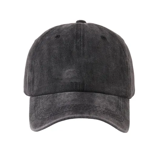 Baseball Cap Washable Cotton Printed Summer Men Hat Adjustable Head Circumference Black